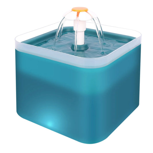 Ultra Silent Pet Fountain with LED Lighting and Activated Carbon Auto Filter Water Dispenser for Cats and Small Dogs
