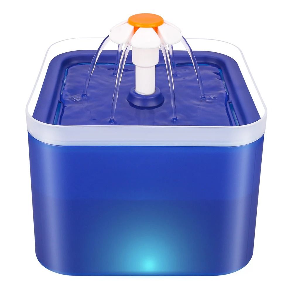 Ultra Silent Pet Fountain with LED Lighting and Activated Carbon Auto Filter Water Dispenser for Cats and Small Dogs