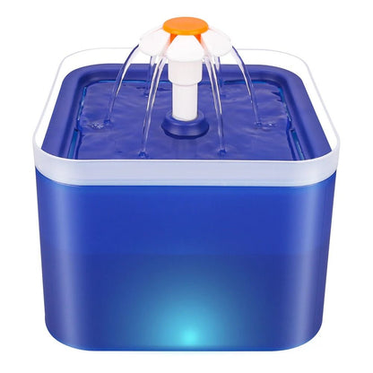 Ultra Silent Pet Fountain with LED Lighting and Activated Carbon Auto Filter Water Dispenser for Cats and Small Dogs