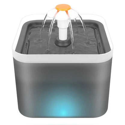 Ultra Silent Pet Fountain with LED Lighting and Activated Carbon Auto Filter Water Dispenser for Cats and Small Dogs