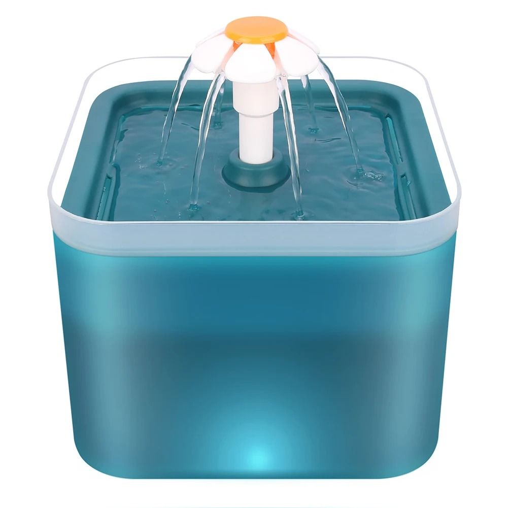 Ultra Silent Pet Fountain with LED Lighting and Activated Carbon Auto Filter Water Dispenser for Cats and Small Dogs