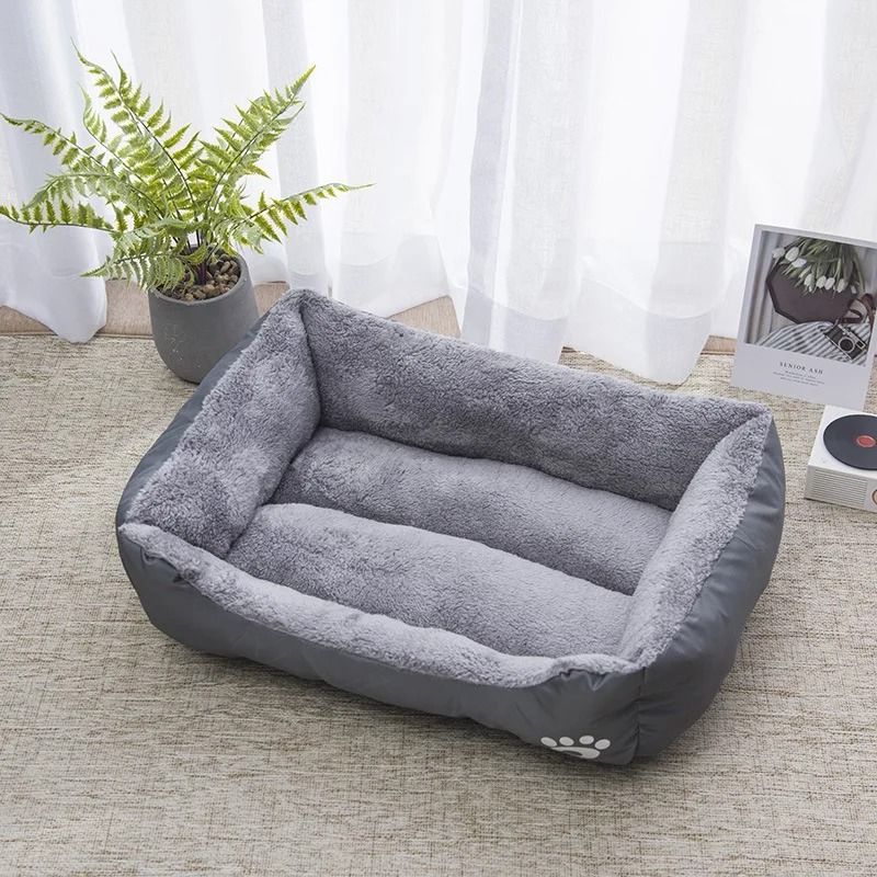Soft Square Winter Pet Bed for Dogs and Cats