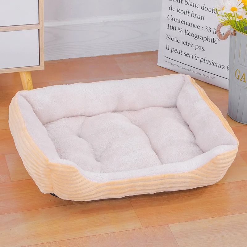 Soft Square Winter Pet Bed for Dogs and Cats