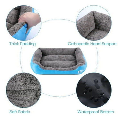 Soft Square Winter Pet Bed for Dogs and Cats