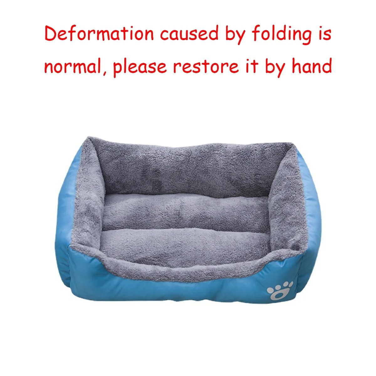 Soft Square Winter Pet Bed for Dogs and Cats