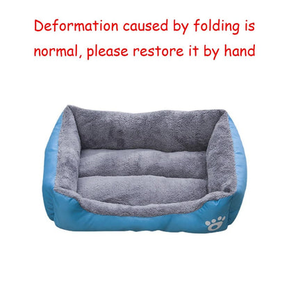 Soft Square Winter Pet Bed for Dogs and Cats