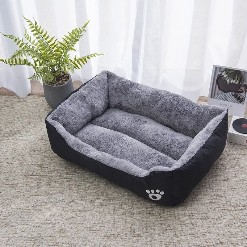 Soft Square Winter Pet Bed for Dogs and Cats