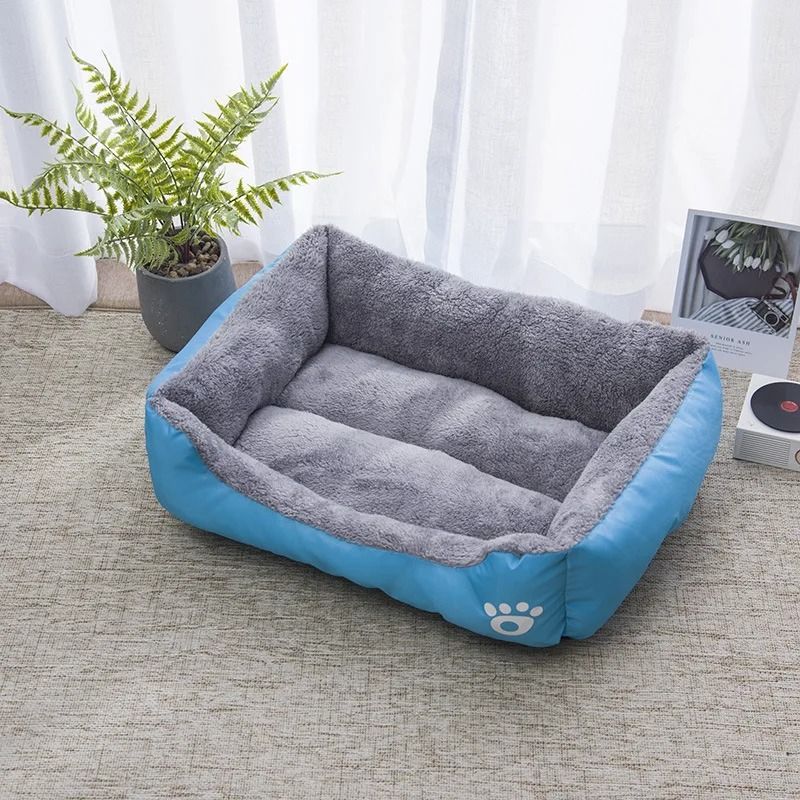 Soft Square Winter Pet Bed for Dogs and Cats