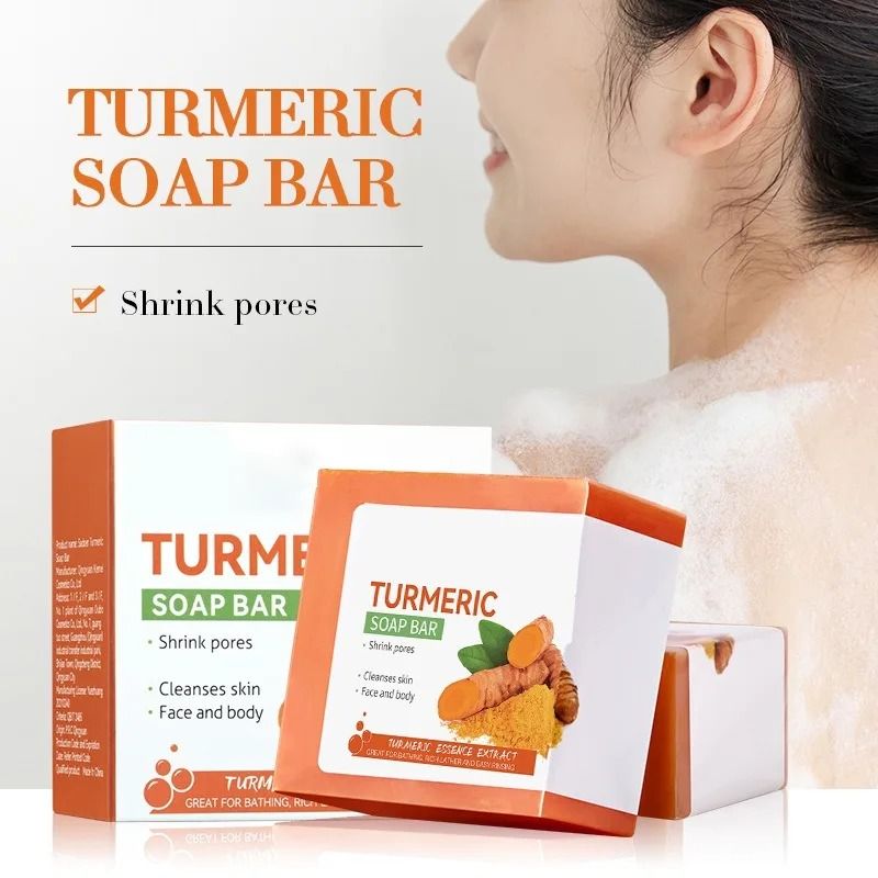 Handmade Turmeric Soap Brightening and Moisturizing Body and Face Cleanser