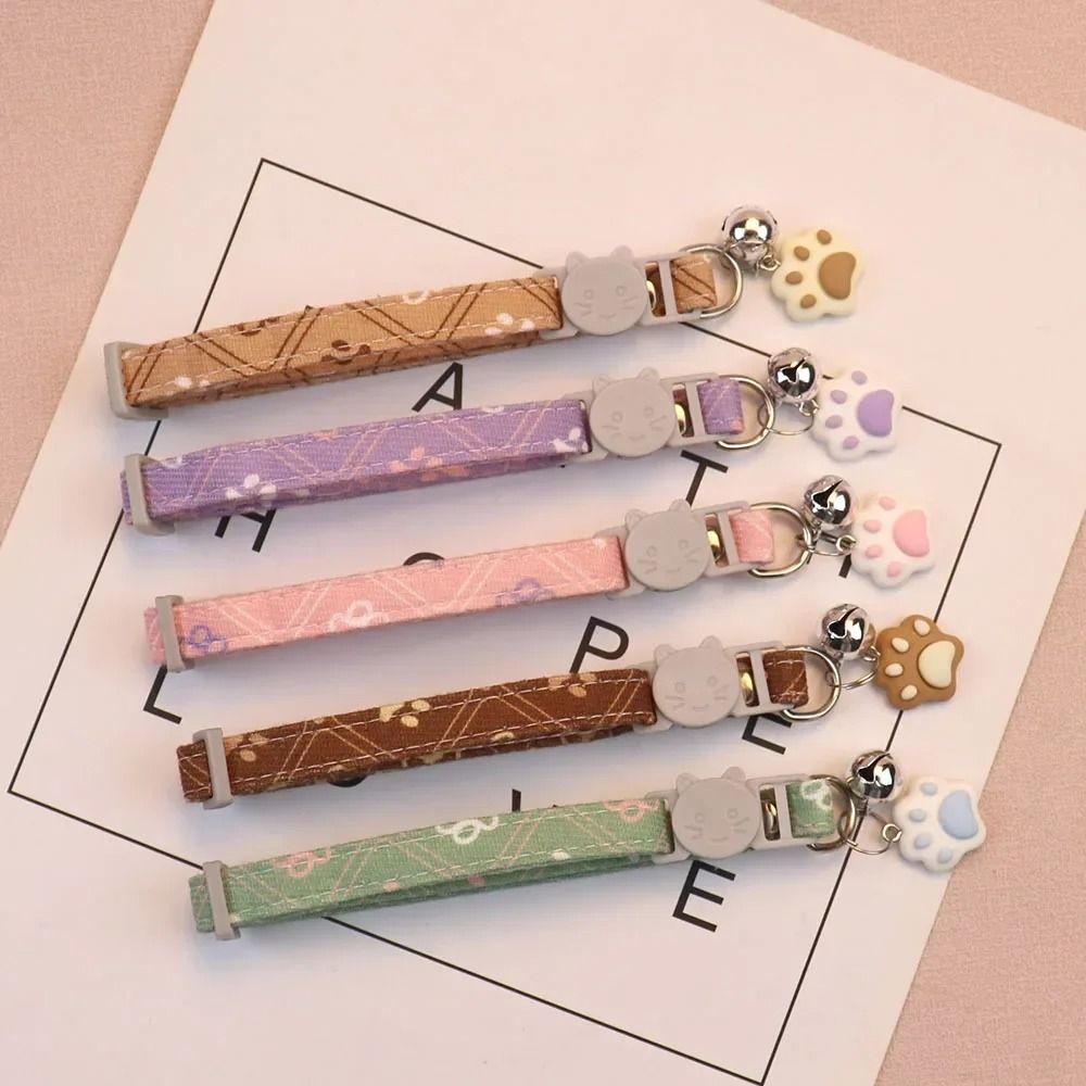 Adjustable Pet Collar with Bell for Small Dogs and Cats