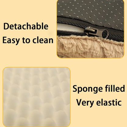 Plush Foam Pet Bed with Washable Cover