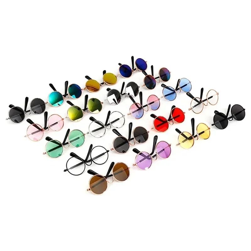 Cute Pet Sunglasses for Cats and Small Dogs UV Protection Summer Photo Props