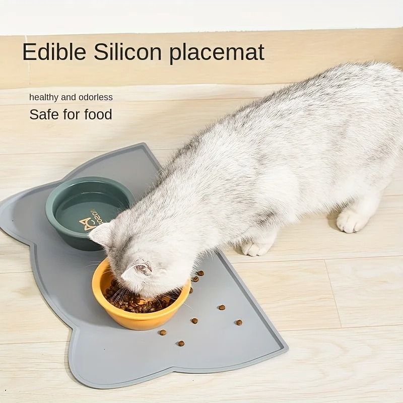 Silicone Pet Feeding Mat with Raised Edge
