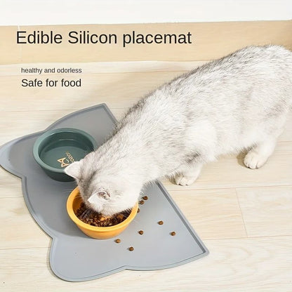 Silicone Pet Feeding Mat with Raised Edge