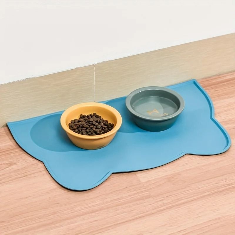 Silicone Pet Feeding Mat with Raised Edge