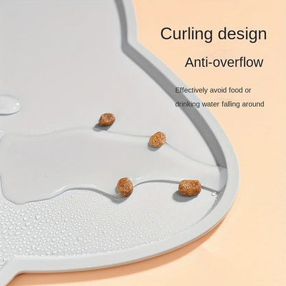 Silicone Pet Feeding Mat with Raised Edge