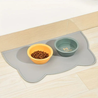 Silicone Pet Feeding Mat with Raised Edge