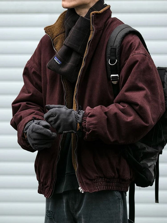 Vintage Polar Fleece Winter Jacket for Men