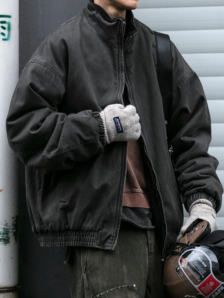 Vintage Polar Fleece Winter Jacket for Men