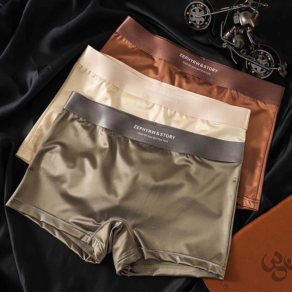 Luxury Ice Silk Breathable Womens Panties 3 Pack