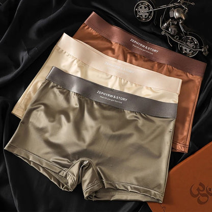 Luxury Ice Silk Breathable Womens Panties 3 Pack