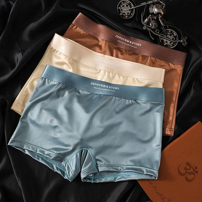 Luxury Ice Silk Breathable Womens Panties 3 Pack