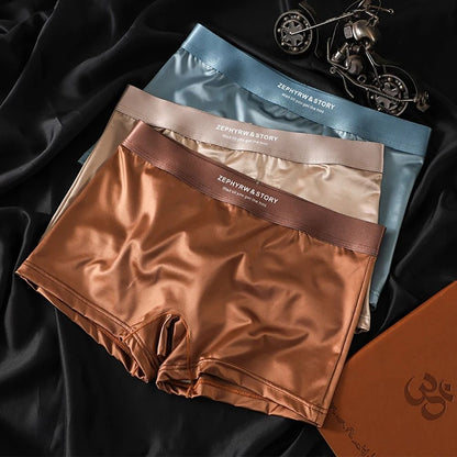 Luxury Ice Silk Breathable Womens Panties 3 Pack