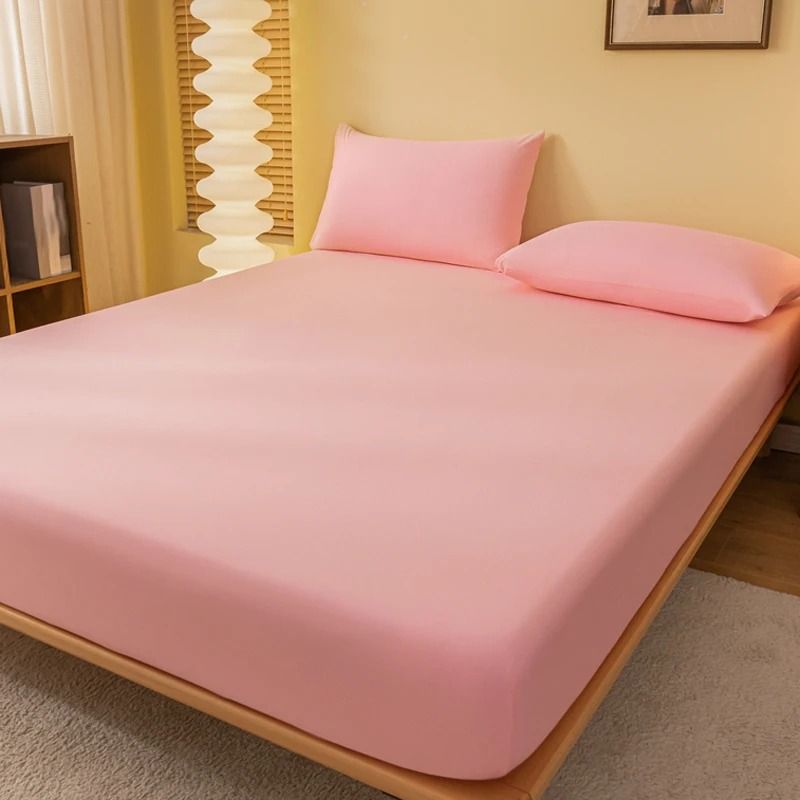 Solid Color Matte Bed Sheet 1 Piece Bed Cover for Bedroom Bedding Excluding Pillowcases