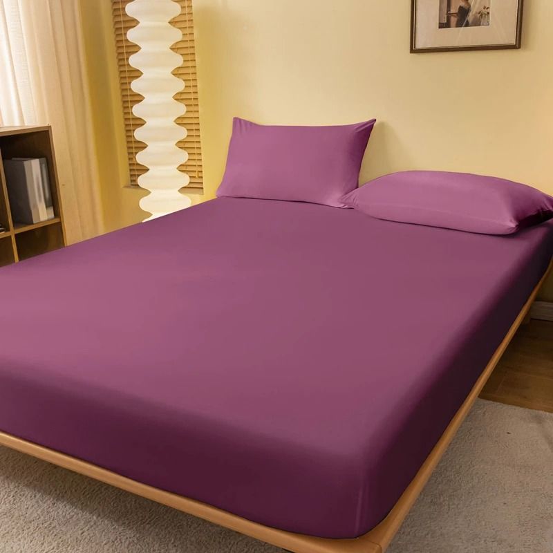 Solid Color Matte Bed Sheet 1 Piece Bed Cover for Bedroom Bedding Excluding Pillowcases