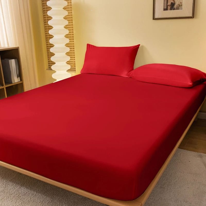 Solid Color Matte Bed Sheet 1 Piece Bed Cover for Bedroom Bedding Excluding Pillowcases