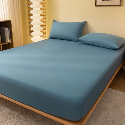 Solid Color Matte Bed Sheet 1 Piece Bed Cover for Bedroom Bedding Excluding Pillowcases