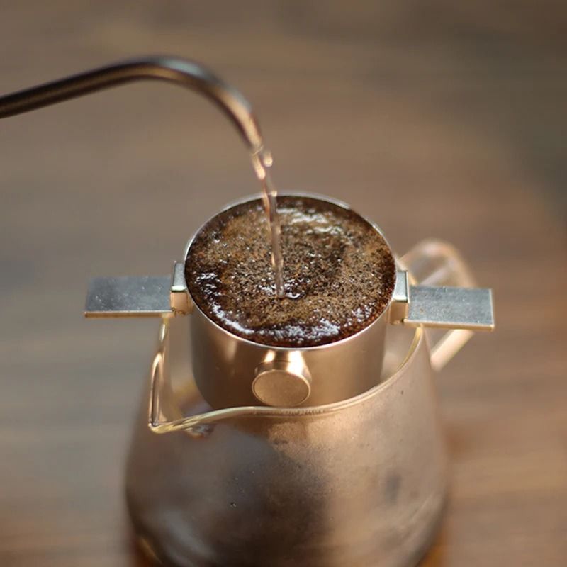 304 Stainless Steel Hanging Ear Pour-Over Coffee Filter Cup Portable Funnel Coffee Utensil