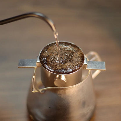 304 Stainless Steel Hanging Ear Pour-Over Coffee Filter Cup Portable Funnel Coffee Utensil