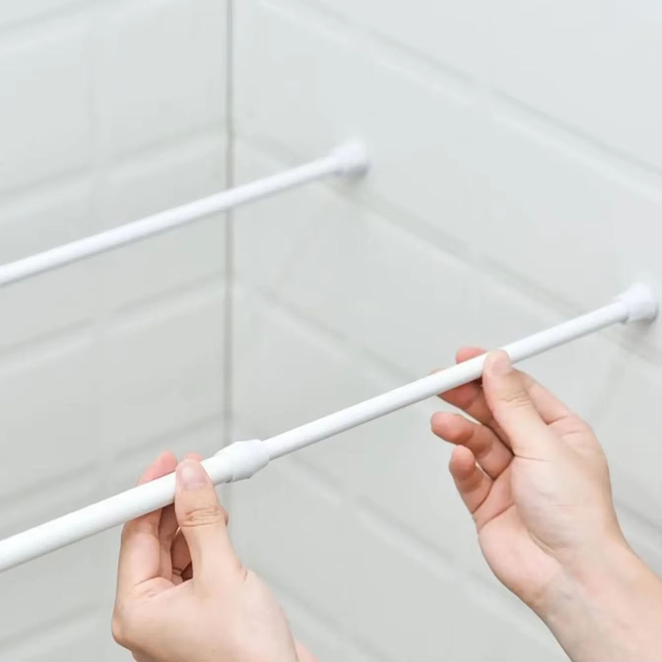 EasyFit Telescopic Storage Rod – No-Drill Adjustable Organizer Bar for Kitchen, Closet & Bathroom