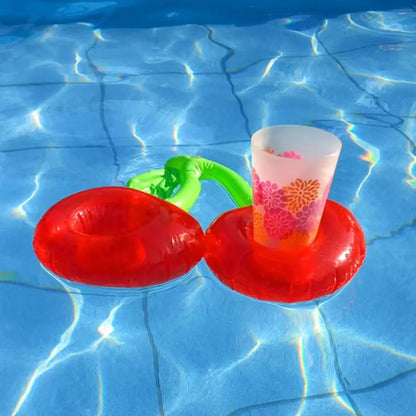 Inflatable Cherry Drink Holder – Fun Floating Pool Cup Holder for Drinks, Perfect Pool Party Accessory