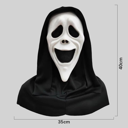 Scary Red Tongue Scream Mask Full Head Latex Halloween Costume