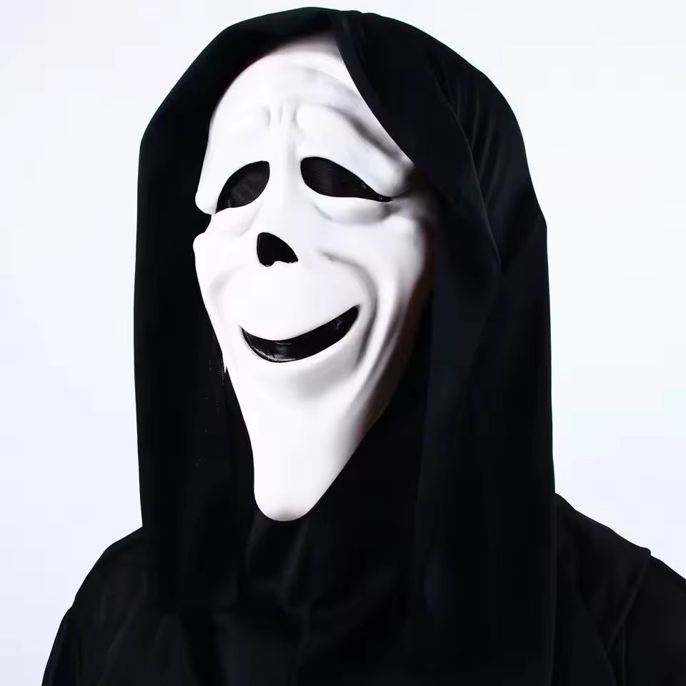 Scary Red Tongue Scream Mask Full Head Latex Halloween Costume