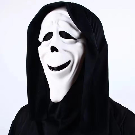Scary Red Tongue Scream Mask Full Head Latex Halloween Costume