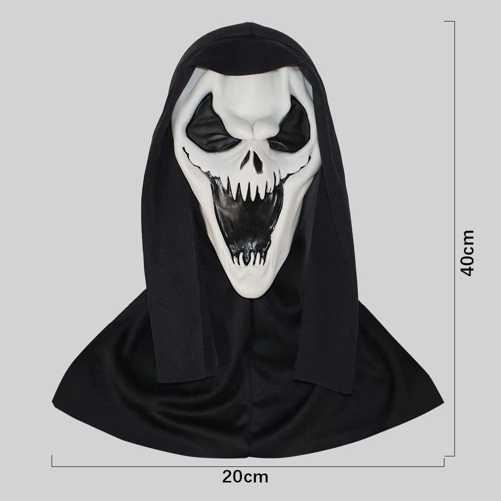 Scary Red Tongue Scream Mask Full Head Latex Halloween Costume
