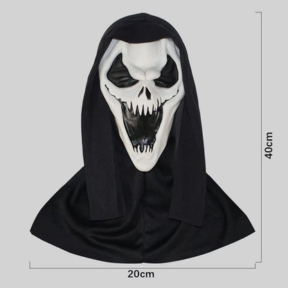 Scary Red Tongue Scream Mask Full Head Latex Halloween Costume
