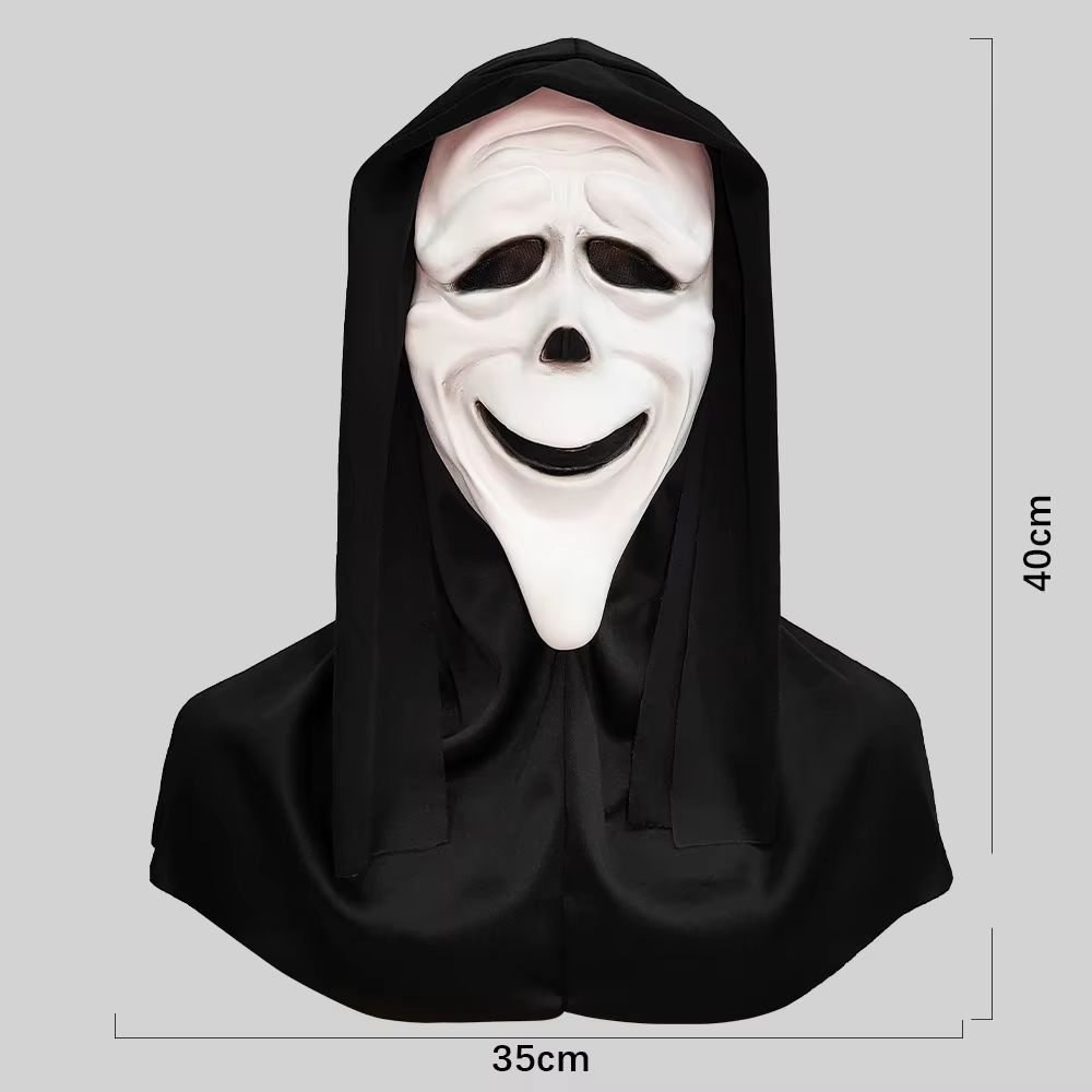 Scary Red Tongue Scream Mask Full Head Latex Halloween Costume