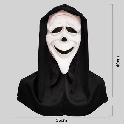 Scary Red Tongue Scream Mask Full Head Latex Halloween Costume