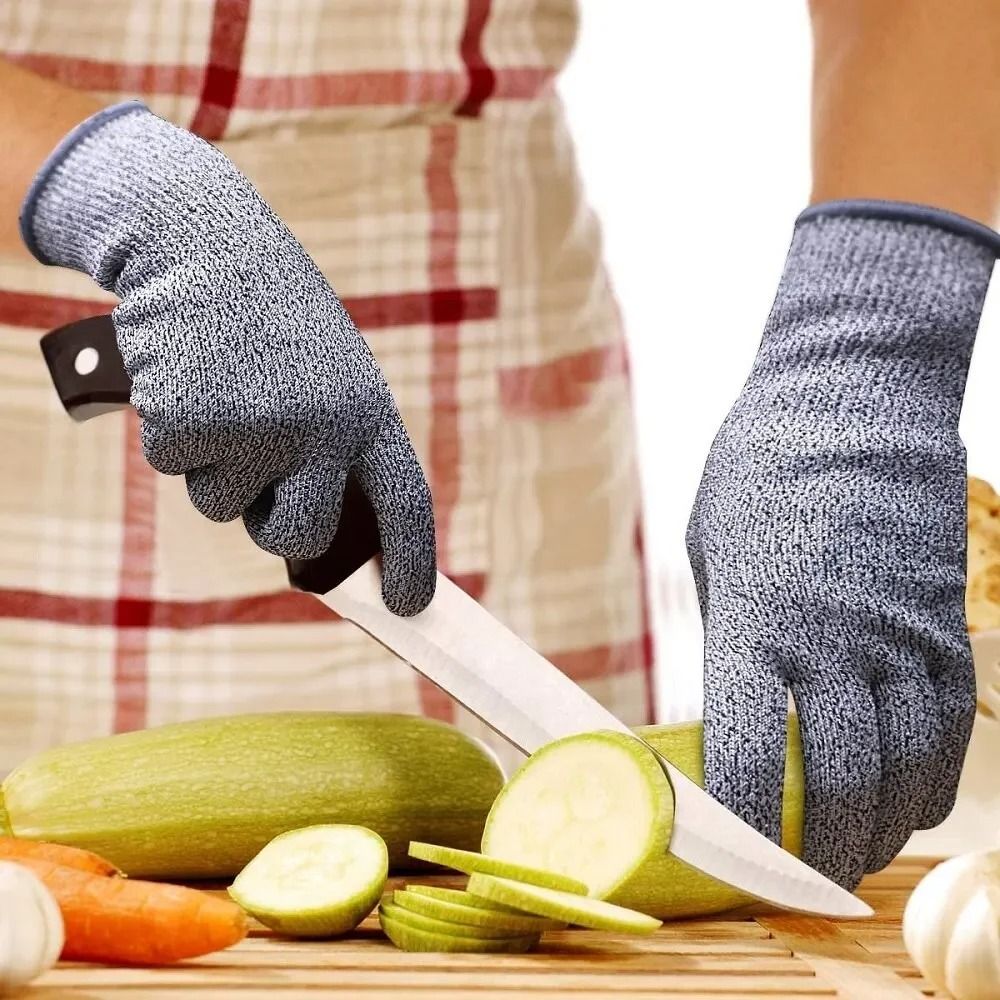 Grade 5 Cut Resistant Gloves Kitchen HPPE Scratch Resistant Safety Gloves for Cutting and Gardening