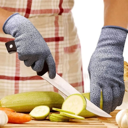 Grade 5 Cut Resistant Gloves Kitchen HPPE Scratch Resistant Safety Gloves for Cutting and Gardening