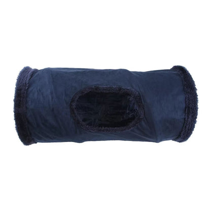 CozyPlay Collapsible Cat Winter Suede Tunnel – Interactive Play & Hideaway for Kittens, Puppies & Rabbits