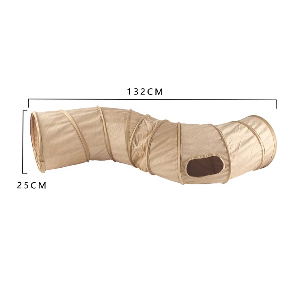 CozyPlay Collapsible Cat Winter Suede Tunnel – Interactive Play & Hideaway for Kittens, Puppies & Rabbits