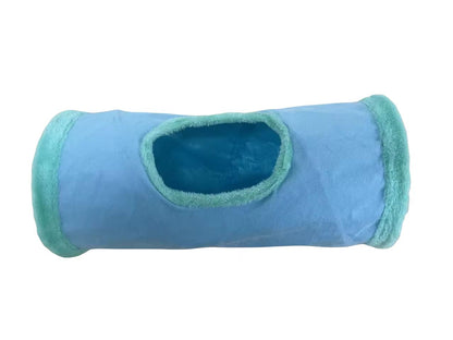 CozyPlay Collapsible Cat Winter Suede Tunnel – Interactive Play & Hideaway for Kittens, Puppies & Rabbits