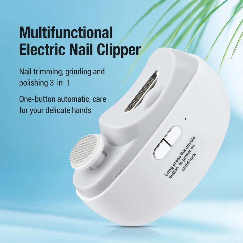 Electric Nail Clippers Automatic Trimmer With Light Fingernail and Toenail Cutter For Adults and Babies