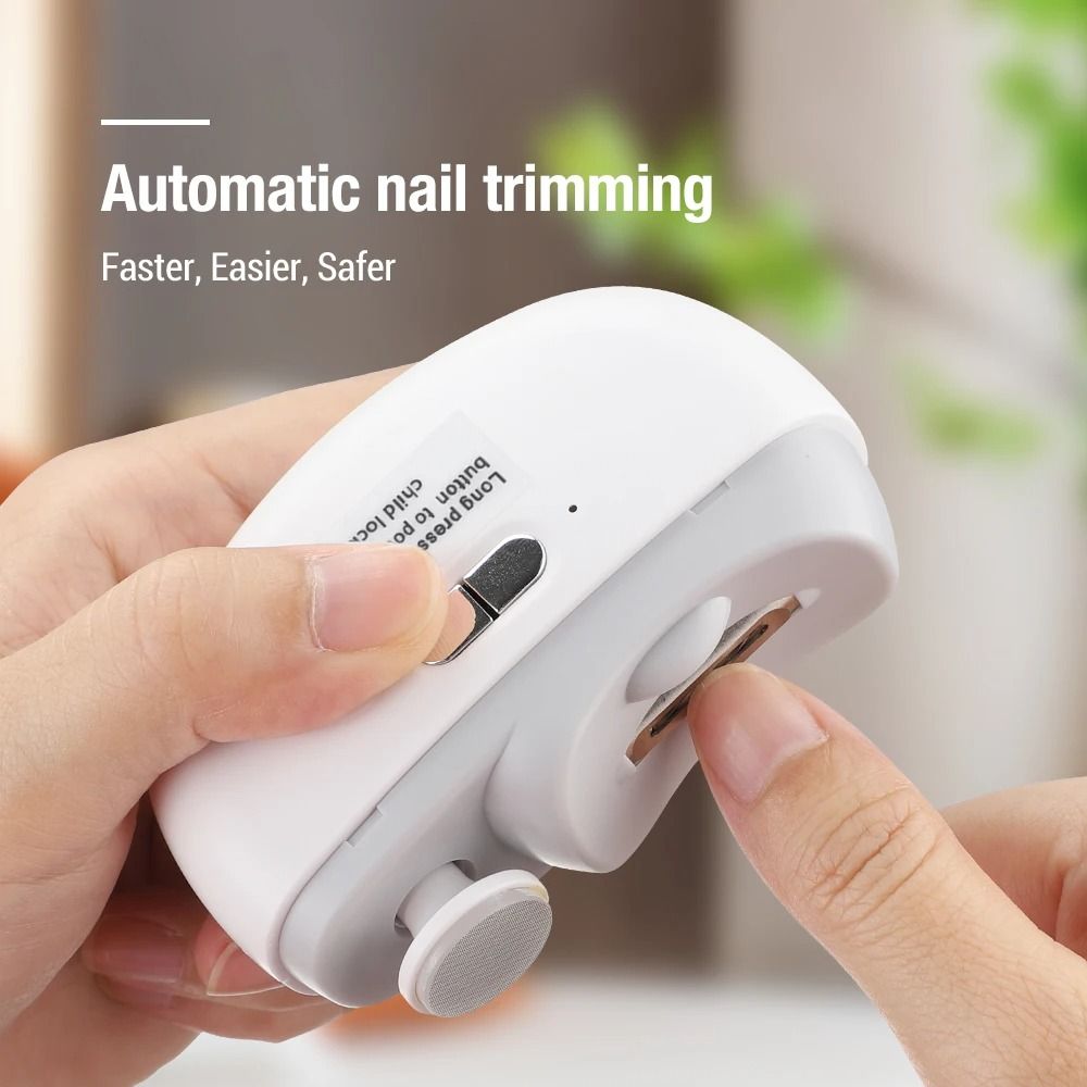 Electric Nail Clippers Automatic Trimmer With Light Fingernail and Toenail Cutter For Adults and Babies