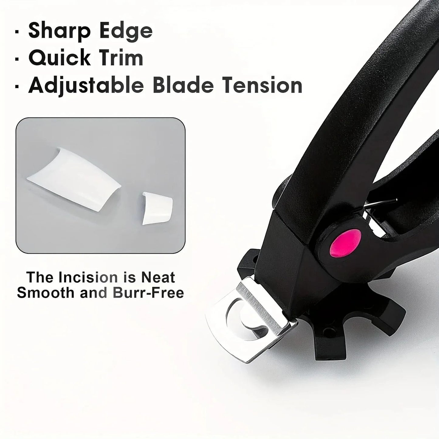 U Shaped Nail Clipper and File Set for Acrylic and False Nails